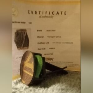 Upcycled Lux Monogram Car Vent Clip w COA